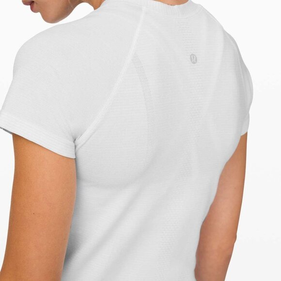 Lululemon Swiftly Speed Short Sleeve *Shine White / White / Silver size 12 - Picture 5 of 10